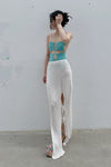 SWAYING/KNIT Japanese paper furry maxi skirt SW22SSB22 white